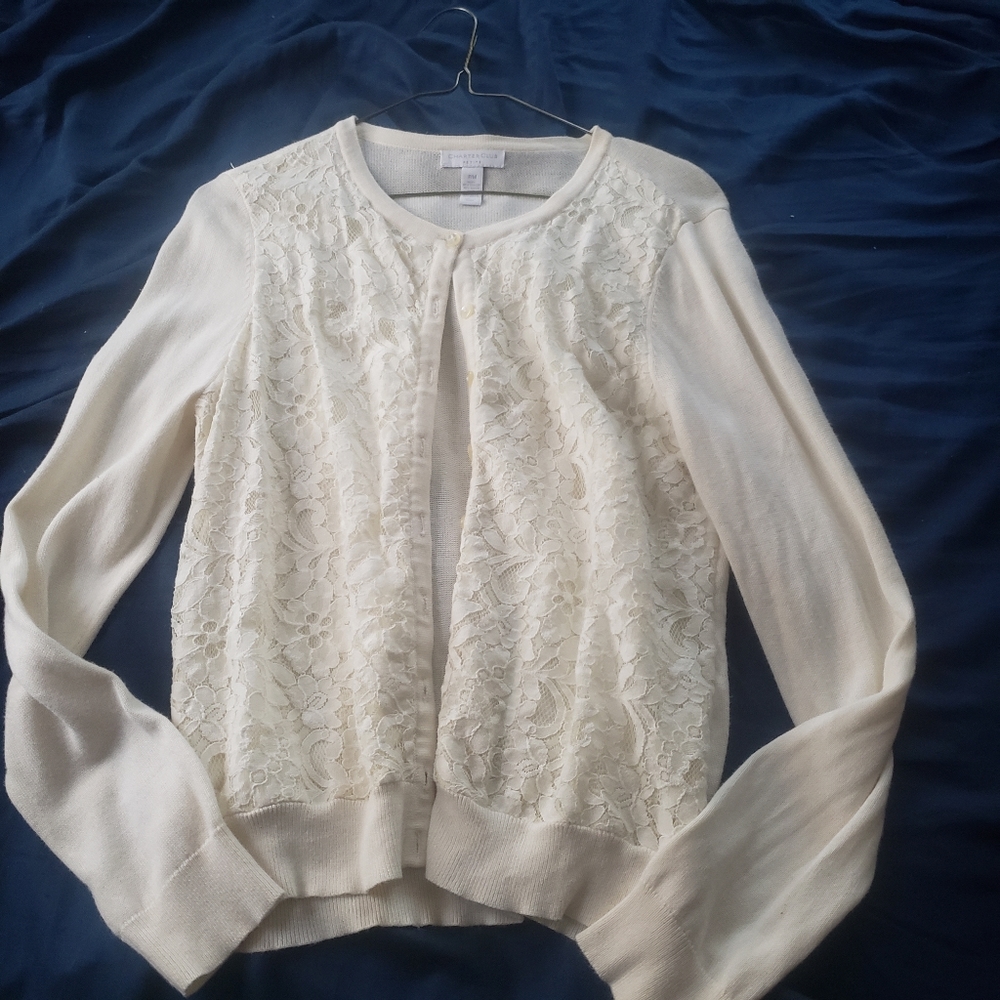 Charter Club | Petite Medium Lace Cardigan Sweater - Picture 1 of 4